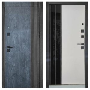 Входные двери ТРОЯ NEW 264Д СКОЛ КАМНЯ BLACK Скол камня black